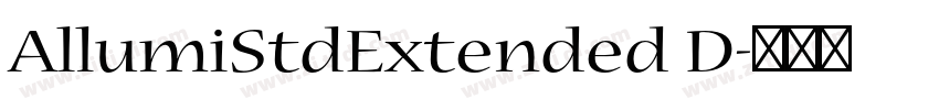 AllumiStdExtended D字体转换 AllumiStdExtended D字体转换